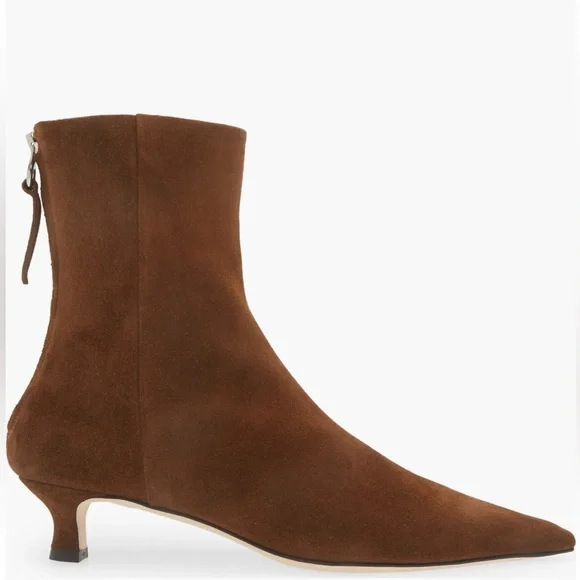 Aeyde Zoe Kitten Heel Boots, 38, Brown - Picture 9 of 16